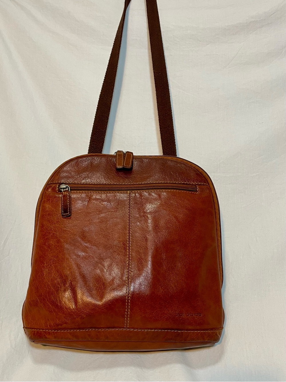 Jack Georges Voyager Leather Convertible Backpack/Crossbody Bag, organize travel
